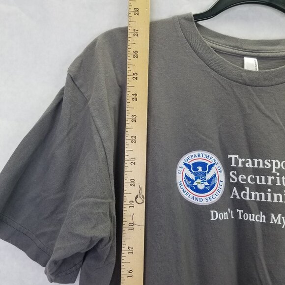 TSA T-shirt Mens L "Don't Touch My Junk" Unisex Jersey Short Sleeve Tee Grey USA - Picture 7 of 9